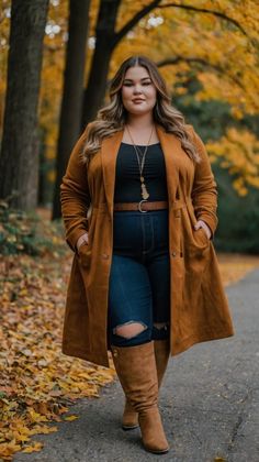 If you're in search of stylish plus size fall outfits 2024, these 40 Plus Size Fall Outfit Ideas 2024 are perfect for you! Featuring casual comfy looks with boots and skirts, these outfits are perfect for women over 40, especially those with a big stomach. From engagement photoshoots to country concerts, find the best fashion ideas for every occasion. Cute Plus Size Fall Outfits For Women, Outfits For Short Plus Size Women, Business Casual Outfits Fall 2024, Fall Outfits For Plus Size Women, Plus Size Concert Outfit Ideas, Plus Size Fall Outfits Big Stomach, Size 16 Women Outfits, Fall Plus Size Outfits, Boots And Skirts