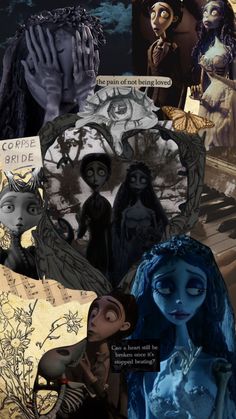 the corpse bride collage has been altered to make it look like an animated movie