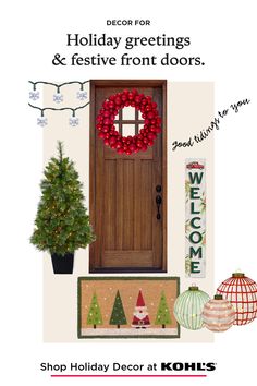 holiday decorations and festive front doors for kohl's