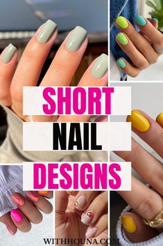 Short Mail Designed, Mail Art For Short Nails, Mail Color Ideas, Short Nails Gel Designs, Summer Short Nails 2023, Short Nail Summer Designs, Fingernail Designs For Short Nails, Mail Polish Ideas, Mail Ideas Short