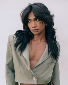 Bretman Rock Long Hair, Long Queer Hairstyles, Queer Hairstyles Long, Gender Fluid Person, Hairstyles Filipino, Queer Long Hair, Queer Femme Hair, Bretman Rock Hair, Long Androgynous Hair