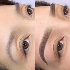 Eyebrow Before And After, Scalp Micropigmentation, Permanent Cosmetics, Beautiful Eyebrows, Different Skin Tones