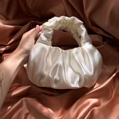 Scrunchie Satin Small Evening Bag | Bag For Wedding | Small Cute Woman Handbag | Bridesmaid Bag | Bridal Handbag Brand New, Bought It For My Wedding But Didn’t Wear A Bag In The End. Color Is White Wedding Clutch Purse, Bag For Wedding, Woman Handbag, Bridal Handbags, Bridesmaid Gift Bags, Bridesmaid Bags, Matte Fabric, Wedding Clutch, Satin Bags