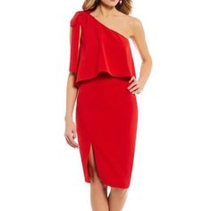 Nwt Gianni Bini Cher One Shoulder Red Dress Xsmall Red One-shoulder Mini Dress For Formal Occasions, Holiday Red Sleeveless Midi Dress, Red One-shoulder Midi Dress For Formal Occasions, Red One-shoulder Midi Dress For Formal Events, Red One Shoulder Midi Dress For Formal Occasions, Red One-shoulder Midi Cocktail Dress, Chic Red One-shoulder Midi Dress, Elegant Red Mini Dress For Holiday, Sleeveless Red Midi Dress For Holiday