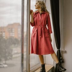 "Linen Coat. Made To Order. Ethically." Coat And Skirt, Lightweight Trench Coat, Pink Napkins, Linen Cardigan, Linen Clothing