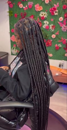 Medium Xl Knotless Braids, Mid Knotless Braids, Medium Long Knotless, Knottles Braids, Big Knotless Braids, Large Box Braids, Weave Hairstyles Braided, Cute Box Braids, Medium Box Braids