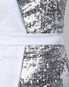 OrcaJump - Elegant One Shoulder Dress with Eye-catching Contrast Sequin Embellishments for Stunning Party Looks Night Out Party, Sequin Party, Party Package, Sequin Party Dress, Party Packages, Party Looks, Dress Fabric, Shoulder Sleeve, One Shoulder Dress