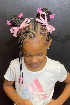 Box Braid Hairstyles For Kids, Braids For Little Black Girls Kids, Black Girls Hairstyles Braids Kids, Chloe Hairstyles, Braided Ponytail Hairstyles Black Kids, Natural Kids Hairstyles, Styles With Braids, Ponytail Cornrows