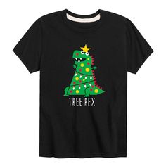 Add cool style to his wardrobe with this Boys 8-20 Tree Rex Christmas Tee. Add cool style to his wardrobe with this Boys 8-20 Tree Rex Christmas Tee. Crewneck Short sleevesFABRIC & CARE Solid colors: cotton - Heather colors: cotton/polyester Machine wash Imported Size: Medium. Color: Black. Gender: male. Age Group: kids. Pattern: Graphic. Material: Polyester|Cotton Blend|Cotton. Tree Rex, Christmas Pjs, Kids Pattern, Boys Christmas, Christmas Tees, Pattern Graphic, Christmas Baby, Christmas Shirts, Boy's Clothing