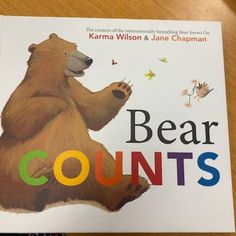 the book bear counts is sitting on a table