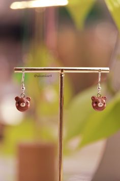 Kawaii Bear Earrings! ʕ*ᴥ*ʔ ~ ~ ~ ~ ~ ~ ~ ~ ~ ~ ~ ~ ~ ~ ~ ~ ~ ~ ~ ~ ~ ~ ~ ~ ~ ~ ~ ~ ~ ~ ~ ~ * Handmade Jewelry with Original Fimo Polymer Clay * Glazed and protected with Gloss Varnish * 925 Sterling Silver Earring ~ ~ ~ ~ ~ ~ ~ ~ ~ ~ ~ ~ ~ ~ ~ ~ ~ ~ ~ ~ ~ ~ ~ ~ ~ ~ ~ ~ ~ ~ ~ ~ Each product is individually handmade by myself.  As a result there may be minor discrepancies in size, color, and/or shape! ~ ~ ~ ~ ~ ~ ~ ~ ~ ~ ~ ~ ~ ~ ~ ~ ~ ~ ~ ~ ~ ~ ~ ~ ~ ~ ~ ~ ~ ~ ~ ~ 100% Plastic free packaging! 🌱 Adjustable Kawaii Dangle Earrings, Kawaii Dangle Earrings With Ear Wire, Kawaii Hypoallergenic Earrings As Gift, Kawaii Hypoallergenic Earrings For Gift, Hypoallergenic Kawaii Earrings As Gift, Hypoallergenic Kawaii Earrings For Gifts, Cute Everyday Earrings For Pierced Ears, Nickel-free Kawaii Earrings As Gift, Nickel-free Kawaii Earrings For Gifts