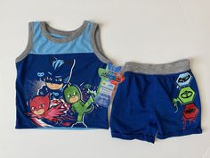 PJ Masks Infant Baby Boys Tank Top Shirt Short Set 12m Outfit Blue. Big Boy Clothes, Reborn Clothes, Boys Tank Tops, Infant Boy, Boy Clothes, Big Boy, Baby & Toddler Clothing, Short Set, Outfit Set