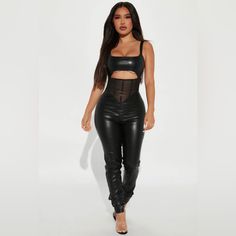 New. Never Worn. Not A Great Fit. **Please Consider Poshmark Fees** Buy More And Save! Poshmark Takes 10% And The Cost Of Gas And Travel. I Have Lowered The Price As Much As I Can Already. Thank You For Stopping By! Chic Faux Leather Jumpsuits And Rompers For Night Out, Fitted Faux Leather Jumpsuits And Rompers For Party, Chic Black Faux Leather Jumpsuits And Rompers, Black Faux Leather Jumpsuits And Rompers For Night Out, Chic Black Faux Leather Jumpsuit, Faux Leather Jumpsuits And Rompers For Party, Fitted Faux Leather Jumpsuits And Rompers For Fall, Fitted Faux Leather Jumpsuits For Fall, Chic Faux Leather Party Bodysuit