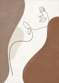 a drawing of a woman's face with her hair pulled back and eyes closed