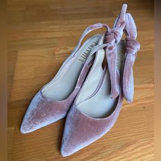 Like New Condition. Worn Once. Us Womens 7.5. Bhldn Anthropology Billy Ella Blush Velvet 3” Heel Bhldn Shoes, Velvet Heels, Anthropology, Shoes Women Heels, Shoes Heels, Blush, Like New, Size 7, Velvet