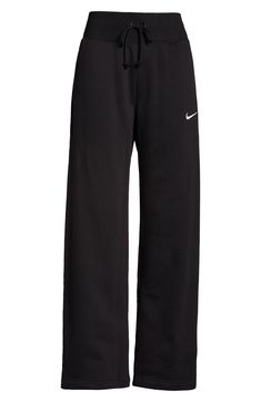 Nike Sportswear Phoenix High Waist Wide Leg Sweatpants | Nordstrom Nike Flare Sweatpants, Black Flare Sweatpants, Nike Wide Leg Sweatpants, Wide Leg Sweats, Basic Clothes, Cute Nike Outfits, Nike Sweats, Wide Leg Sweatpants, Casual Preppy Outfits