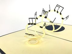 an abstract sculpture with musical notes on it