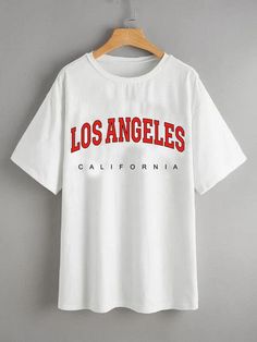 Elevate your summer wardrobe with our Women's Casual Los Angeles California T-Shirts. Made with high-quality cotton fabric, these t-shirts offer both comfort and style. The simple yet striking Los Angeles California print is perfect for those who have a special connection to this beautiful state and city. Whether you're heading to the beach or just enjoying the summer breeze, these t-shirts will make you feel right at home. Shop now and experience the laid-back vibes of California wherever you g Magical Dress, California Shirt, California Outfits, California Print, Los Angles, Womens Casual, Summer Breeze, Clothes Collection, Modern Fashion