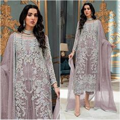 Malangi Fashion Dress try to make sure you have the best experience while selecting and buying your favourite Pakistani and Indian Outfits for any occasion like barat, walima, mehndi, nikkah, dholki, mayu, sangeet, engagement or reception guest party wear in different style dress of salwar kameez, maxi peshwas, gown, saree, lehenga, sharara or ghararara color: Lilac Fabric Details: Organza handmade embroidery kameez front Net embroidery dupatta Silk trouser replicate by malangi fashion dress Not Long Sleeve Diwali Dress With Sheer Dupatta, Long Sleeve Dress With Sheer Dupatta For Diwali, Long Semi-stitched Dresses With Chikankari Embroidery, Embroidery Kameez, Salwar Kameez Style, Wedding Dresses Embroidery, Kameez Style, Raw Silk Pants, Wedding Salwar Kameez