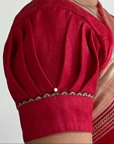 simple elegant design Neck And Sleeves Designs For Blouse, Wedding Saree Blouse Designs Simple, Designer Hands For Blouses, Designer Blouse Sleeves Pattern, Blouse Designs Hand Design, Blouse Designs For Sarees Latest, Blouse Necklines Indian, Working Blouse Designs, Blouse Neck And Hand Designs