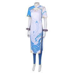 Cheongsam Outfit, Street Fighter Chun Li, White Cheongsam, Street Fighter Game, Street Fighter Cosplay, Combat Suit, Combat Uniforms, Carnival Halloween, Plain Fabric