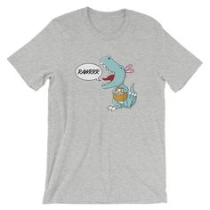 "This funny Bunnysaurus Shirt shows a cute T-Rex with Easter bunny costume and Easter bunny ears thinking \"RAWR I'm an Eggcelent Eggspert Egg Hunter\". If you love dinosaurs, Easter eggs and Easter bunnies, you deserve this dinosaur Easter Shirt. Cute Easter Dinosaur Shirt makes a great Easter gift for women, men, boys, girls, kids, toddlers, teens and any dinosaur lover. Get your T-Rex Easter Tee Shirt to complete your collection of dinosaur themed Easter items or as Easter basket stuffer. Thi Funny Cotton Top With Dinosaur Print, Womens Dinosaur Shirt, Easter Tee Shirt, Dinosaur Tshirt For Women, Easter Dinosaur, Easter Bunny Costume, Cute T Rex, Cheap Playful T-shirt For Easter, Funny Dinosaur