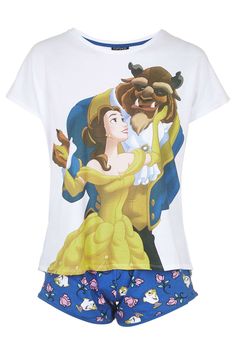 Beauty and the Beast Pajama Set - Lingerie - Clothing Disney Pjs, Cotton Pjs, Cotton Pajamas, Pajamas Sets, Disney Beauty And The Beast