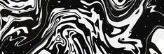 an abstract black and white painting with wavy lines