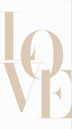 the word love is written in white on a light beige background with an abstract design