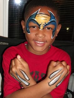 Wolverine! Turtle Face Paint, Ninja Turtle Face Paint, Heather Mcdonald, Painted Faces