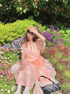 Designer Brand: August Unicorn Peiliee Co.,Ltd is the original retailer of designer brand August Unicorn Size guide S: bust: 88cm, shoulder: 30cm, dress length: 105-114cm, waist: 78cm M: bust: 92cm, shoulder: 32cm, dress length: 110-119cm, waist: 82cm For customized sizing, please email us your size measurements for bust, waist, hips, height and dress length you wish to info@peilieeshop.com 💞 Pink Lace Patchwork Dress For Summer, Pink Lace Dress With Lace Trim For Summer, Spring Knee-length Midi Dress With Lace Collar, Pink Knee-length Lace Dress, Pink Knee-length Lace Dress With Lace Trim, Feminine Lace Sleeve Midi Dress For Garden Party, Feminine Midi Dress With Lace Sleeves For Garden Party, Spring Lace Sleeves Midi Dress For Garden Party, Feminine Midi Lace Dress With Lace Collar