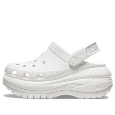 207988-100 Mega Crush Clog, Crocs Mega Crush, Crocs Shoes Women, White Clogs, White Crocs, Slip Resistant Shoes, Loafer Slippers, Before Midnight, Trainer Heels