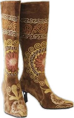 Brown Bohemian Embroidered Boots, Traditional Fitted Boots For Fall, Traditional Embroidered Boots For Fall, Traditional Embroidered Fall Boots, Traditional Handmade Brown Boots, Handmade Traditional Brown Boots, Traditional Boots For Festival, Traditional Fitted Boots With Floral Embroidery, Traditional Fitted Boots For Festival