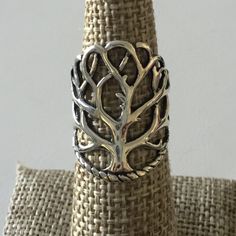 Tree Of Life Ring 925 Silver Nature-inspired Silver Ring Stamped 925, Tree Of Life Ring, Life Ring, 6 Rings, Jewelry Tree, Ring Color, 925 Silver Ring, 925 Silver Jewelry, 925 Silver Rings