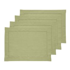 Moss Green 4554855186474 Green Gauze Napkins, Green Linen Napkins, Linen Napkins Green, Linen Placemats Red Green, Natural Placemats, Green Placemats, Colorblock Embroided Linen Placemats Dark/sage, Fabric Placemats, Kids Closet Organization