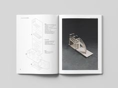 an open book with diagrams and text on the page, showing how to build a boat