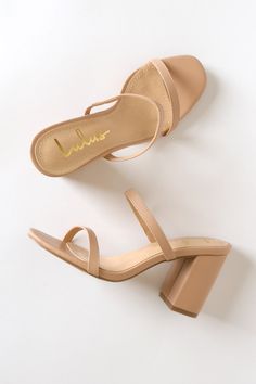 Mule Heels Outfit, Trendy Heels, Nude High Heels, Shoes Heels Classy, Nude Sandals, Heels Outfits, Suede High Heels, Heels Classy, Bridesmaid Shoes