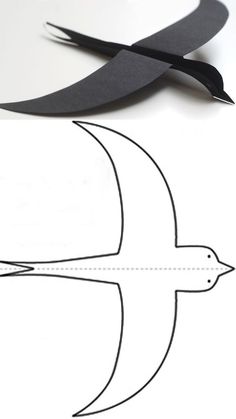 an image of a paper bird cut out