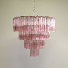 Tronchi Chandelier 33 Tiered Chandelier, Interior Design Per La Casa, Murano Chandelier, Murano Glass Chandelier, Dream Apartment, Dream House Interior, Vintage Chandelier, Dream House Decor, Pink Glass