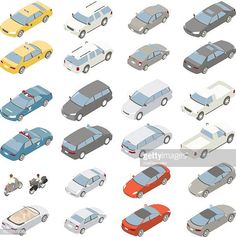 many different types of cars are shown in this image