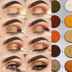 Jaclyn Hill Makeup, Room Palette, Step Ideas, Fall Eyeshadow, Red Eyeshadow, Fall Makeup Looks, Makeup Tutorial Eyeshadow, Eye Makeup Steps, Pinterest Makeup