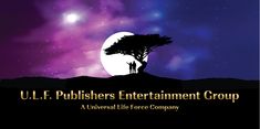 the u l f p blishers entertainment group logo is shown in front of a night sky with stars