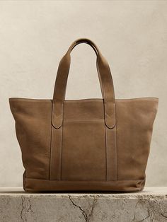 Suede Tote | Banana Republic Classic Bags With Suede Lining For Daily Use, Classic Everyday Bags With Suede Lining, Classic Bags With Suede Lining For Everyday Use, Travel Tote Bag With Suede Lining, Classic Travel Shoulder Bag With Suede Lining, Travel Shoulder Bag With Suede Lining, Suede Tote, Nubuck Leather, Leather Working