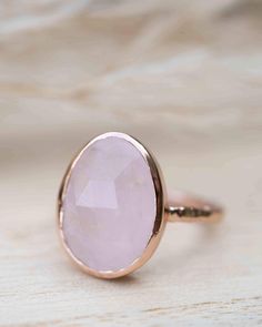 Rose Quartz Ring * Rose Gold Plated Ring * Statement Ring * Gemstone Ring * Pink * Bridal Ring * Wedding Ring *Organic Ring *Natural *BJR249 Stone Rose, Soft Feminine, Rose Quartz Ring, Pink Ring, Metal Band, Gold Plated Rings, Quartz Rose, Quartz Ring, Feminine Energy