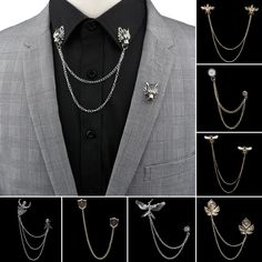 SPECIFICATIONSStyle: TRENDYShape\pattern: AnimalOrigin: Mainland ChinaMetals Type: copperMaterial: AcrylicItem Type: BroochesGender: MenFine or Fashion: FashionCN: ZhejiangBrooches Type: Pins Men's Brooch, Man Suit, Suit Shirt, Collar Chain, Party Dance, Retro Wedding, Suit Shirts, Pin Jewelry, Suit Accessories