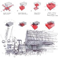 an architectural drawing shows the various stages of building construction and how they are used to make it