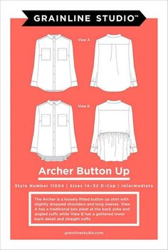 the front and back view of an oversized button up shirt