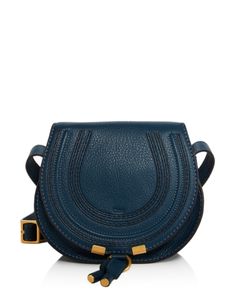 Chloe Marcie Small Round Crossbody - Navy InkGold Evening Saddle Bag With Gold-tone Hardware, Evening Saddle Bag With Leather Lining, Chloe Mini Marcie, Chloe Marcie, 25th Birthday, Saddle Bags, Cross Body Handbags, Chloe, Bag Lady