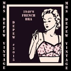 Vintage Sewing Pattern Ladies 1940's French Bra Multisize Depew 2016 -INSTANT DONWLOAD 1920s Lingerie, Popular Sewing Patterns, Lingerie Patterns, Fashion 1940s, Sewing Blouses, Sewing Lingerie, Bra Pattern, Costume Patterns, 40s Fashion