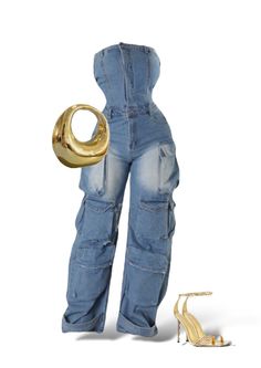 Strapless Denim Jumpsuit Cargo Jumpsuit, Stylish Jumpsuit, Stretch Denim Fabric, Denim Cargo, Monokini Swimsuits, Activewear Sets, Denim Romper, Denim Maxi Skirt, Maxi Dress Formal